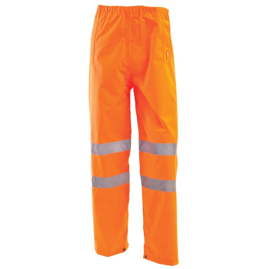 Rail Waterproof Hi-Vis Orange Overtrousers - PF Cusack