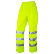 Leo Hannaford Women's Waterproof Breathable Hi Vis Yellow Overtrousers