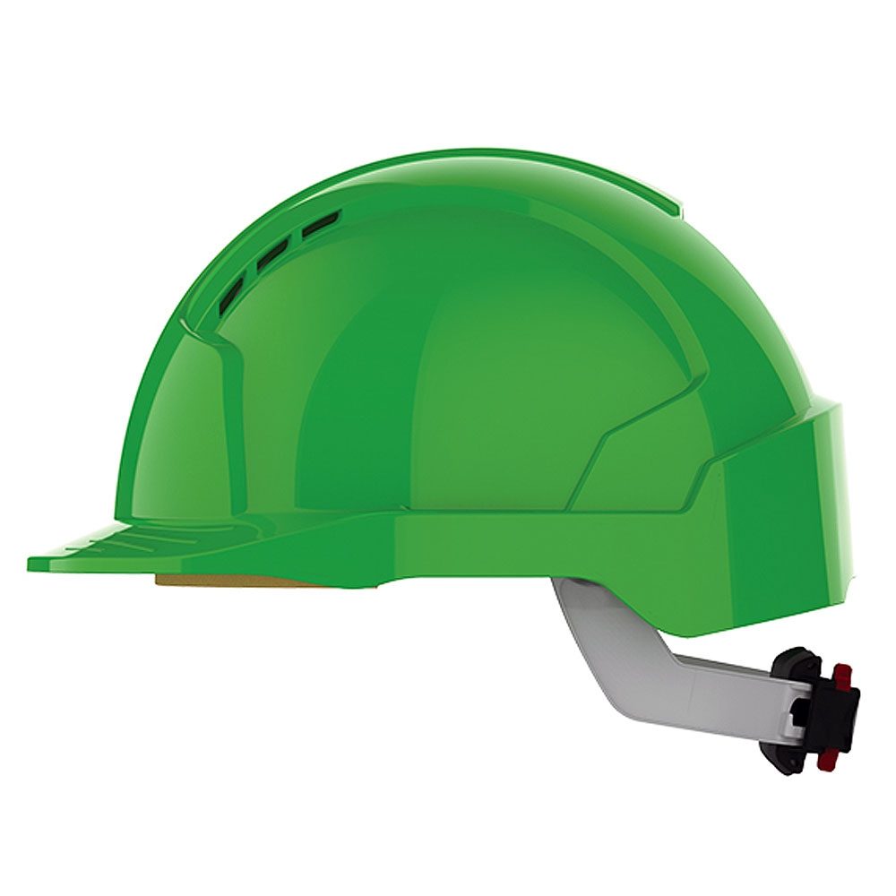 JSP EVOLite Vented Wheel Ratchet Safety Helmet - Green - PF Cusack