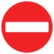 No Entry Circular Metal Road Sign Plate - 900mm