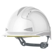 JSP EVOLite CR2 Reflective Vented Slip Ratchet Safety Helmet - White