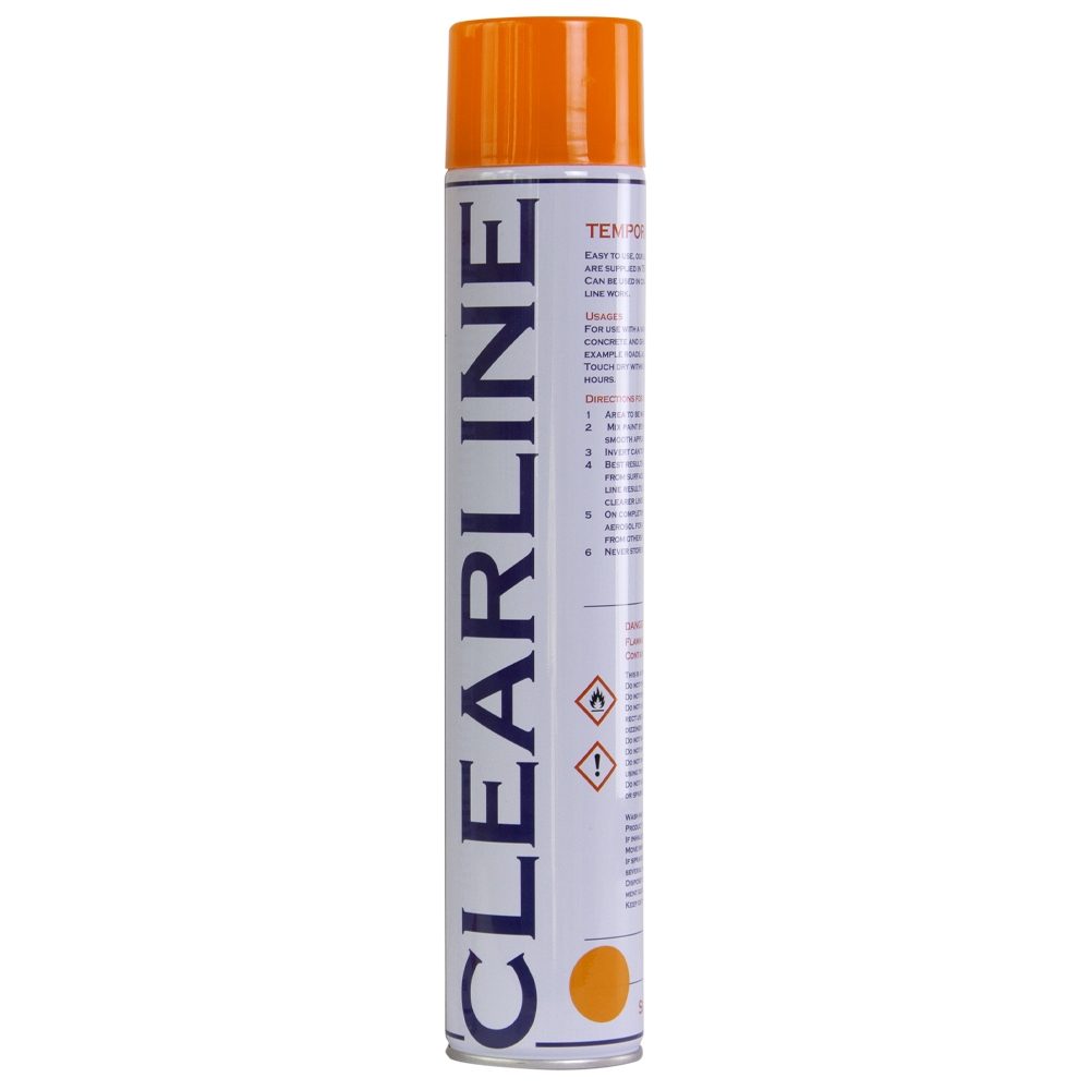 Temporary Road Marking Spray Paint - 750ml - Orange