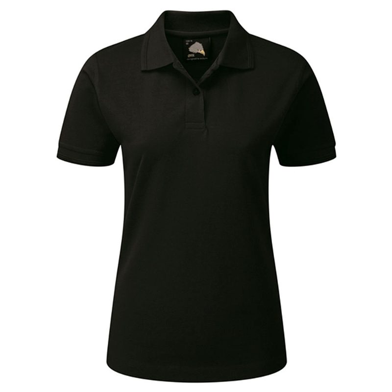 Orn Eagle Women's Short Sleeve Polo Shirt - Black