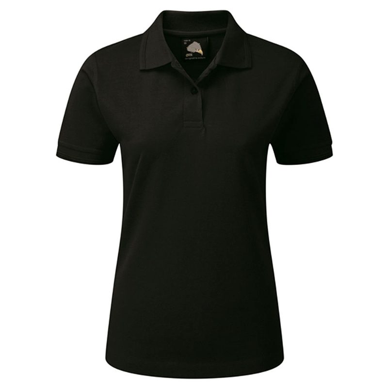Orn Wren Women's Short Sleeve Polo Shirt - Black