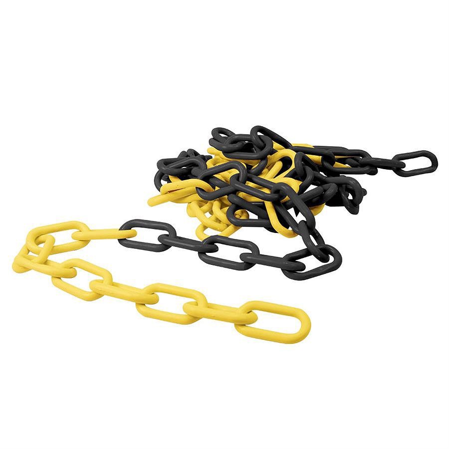 Plastic Chain - Black and Yellow - 25m x 8mm