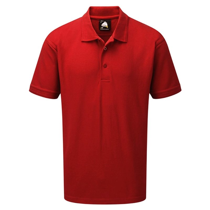 Orn Oriole Wicking Short Sleeve Polo Shirt - Red