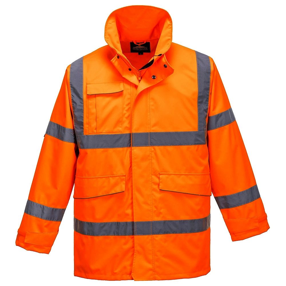 Rail Waterproof Breathable Hi-Vis Orange Extreme Parka Jacket