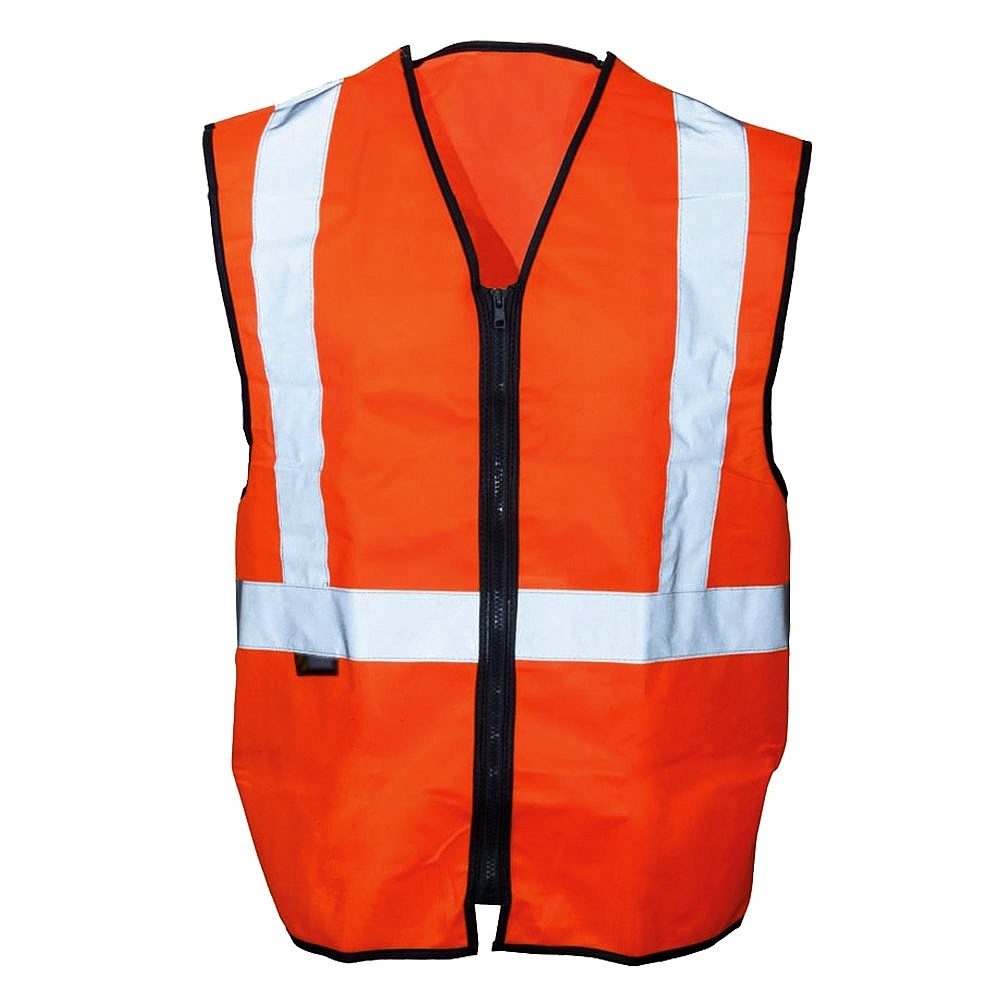 Rail Hi-Vis Zip Orange Waistcoat