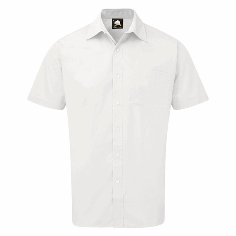 Orn Essential Men's Short Sleeved Shirt - 105gsm - White