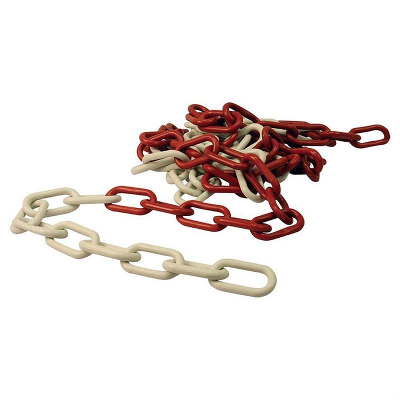 Plastic Chain - Red and White - 25m x 8mm