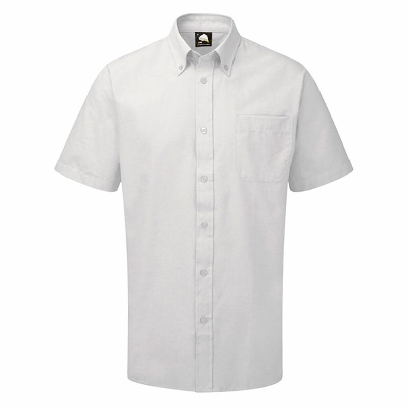 Orn Oxford Men's Short Sleeve Shirt - White