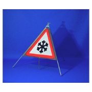 Classic Ice Triangular Roll Up Road Sign - 750mm