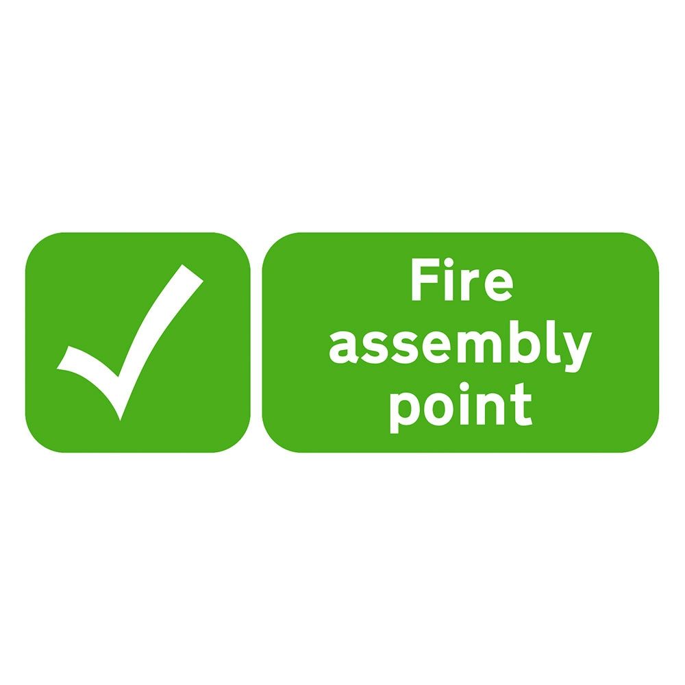 Fire Assembly Point Sign - 600 x 200 x 1mm