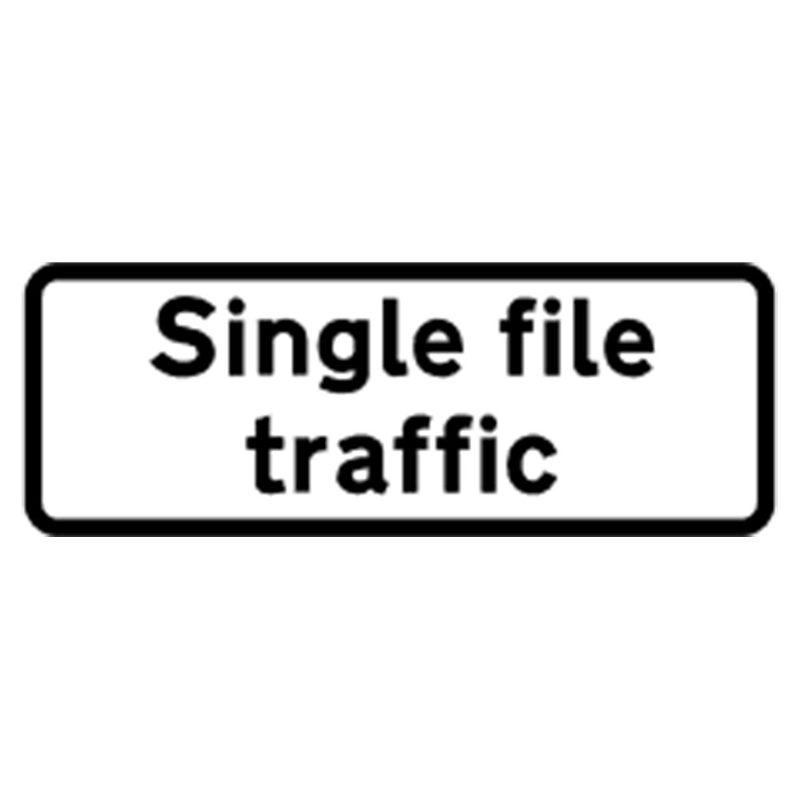 Classic Single File Traffic Roll Up Road Sign Supplement Plate - 750mm