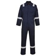 Portwest Bizflame Plus FR21 FR AS Reflective Super Lightweight Coveralls - Navy