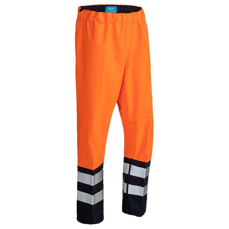 Sioen Hovi FR AS Arc Waterproof Breathable Hi-Vis Orange / Navy Rain Trousers