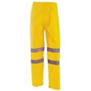Waterproof Hi-Vis Yellow Overtrousers