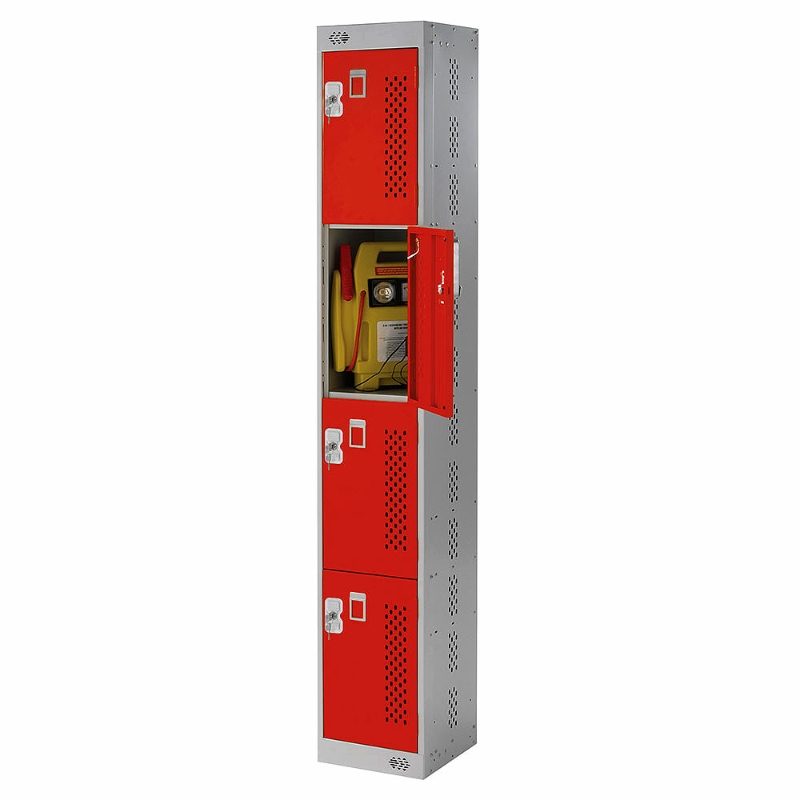 Tool Charging Locker - 4 Compartments - 1800 x 300 x 300mm