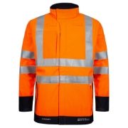 Lyngsoe ARC-LR20471 Rail FR AS Arc Waterproof Hi-Vis Orange Softshell Jacket