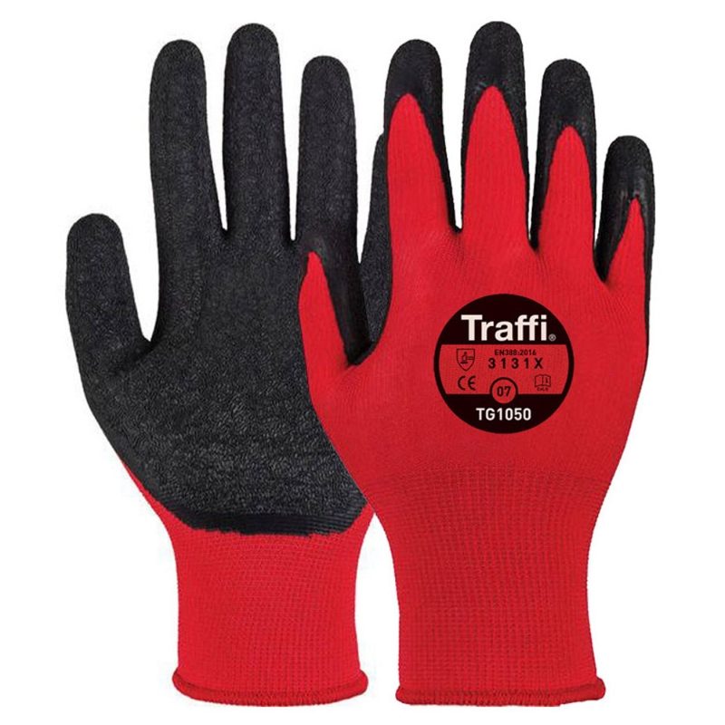 TraffiGlove TG1050 X-Dura Latex Safety Gloves - Cut Level 1