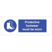 Protective Footwear Must Be Worn Sign - 600 x 200 x 1mm