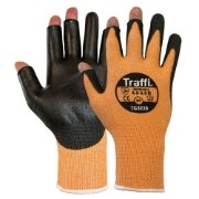 TraffiGlove TG3220 Exposed Fingertip Grip Safety Gloves - Cut Level B