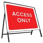 Access Only Riveted Metal Road Sign - 1050 x 750mm