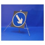 Classic Circular Roll Up Road Signs - 750mm