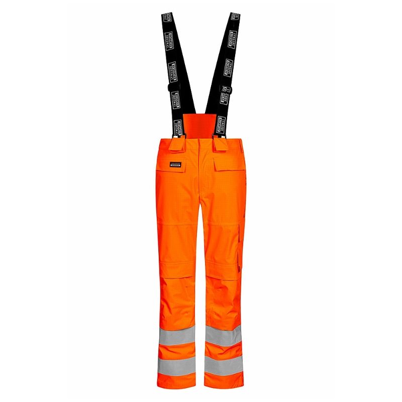 Rail Flame Retardant Anti Static Waterproof Breathable Arc Hi Vis Orange Trousers