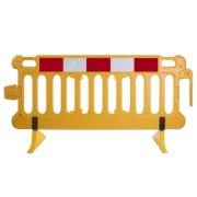 Highway Yellow Barrier with Yellow Anti-Trip Feet - 2m