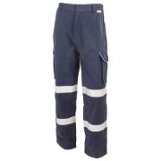 Q-Flame FR AS Arc Reflective Navy Cargo Trousers - Short Leg