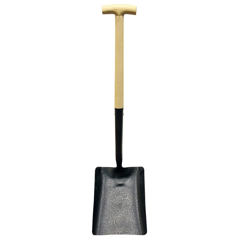 Square Mouth Shovel - Wooden T Handle