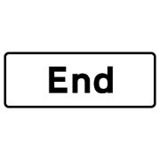 End Metal Road Sign Supplement Plate - 600mm