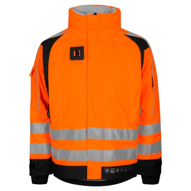 Lyngsoe ARC-LR13055 FR AS Arc Waterproof Breathable Hi-Vis Orange Jacket