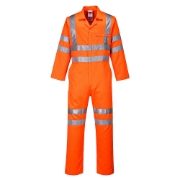 Portwest Rail Hi-Vis Orange Coverall - Tall Leg