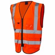 Leo Lynton Rail Hi-Vis Superior Orange Waistcoat