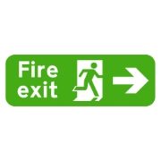 Fire Exit Arrow Right Sign - 600 x 200 x 1mm