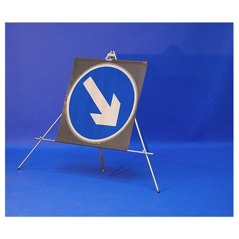 Classic Keep Right Circular Roll Up Road Sign - 750mm