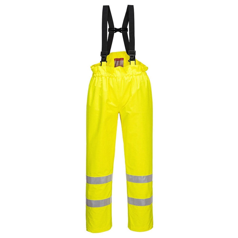 Portwest Bizflame FR AS Waterproof Breathable Hi-Vis Yellow Trousers