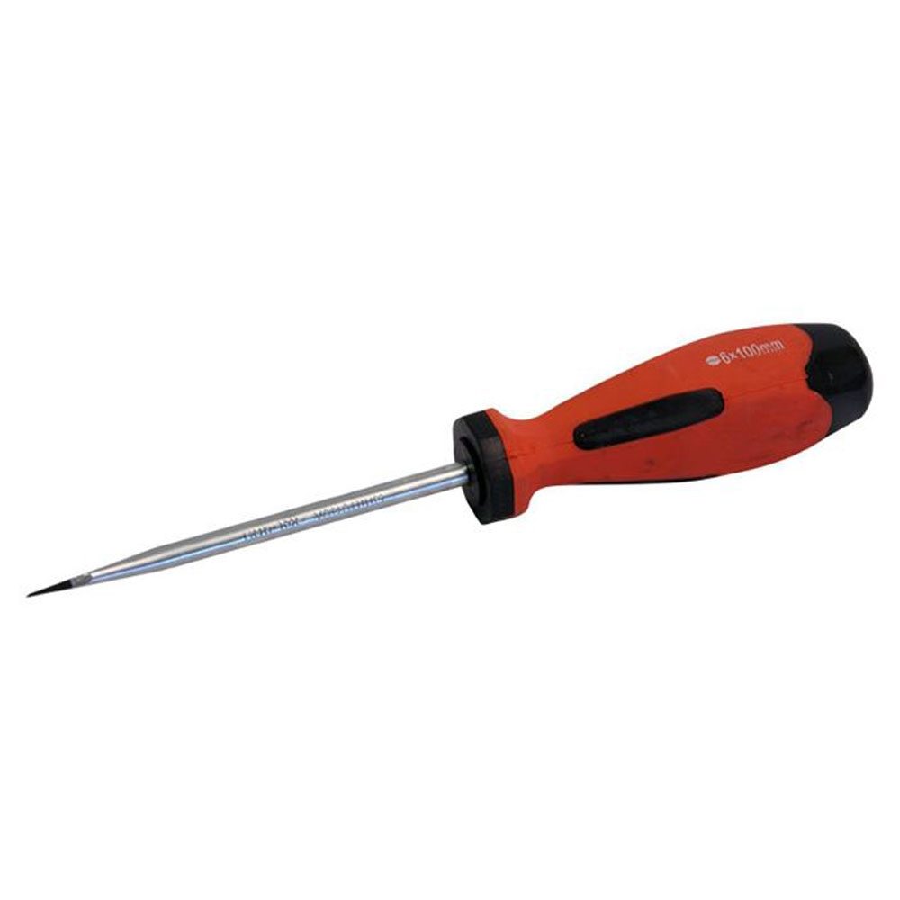 Plain Slotted Soft Grip Screwdriver - 4 inch