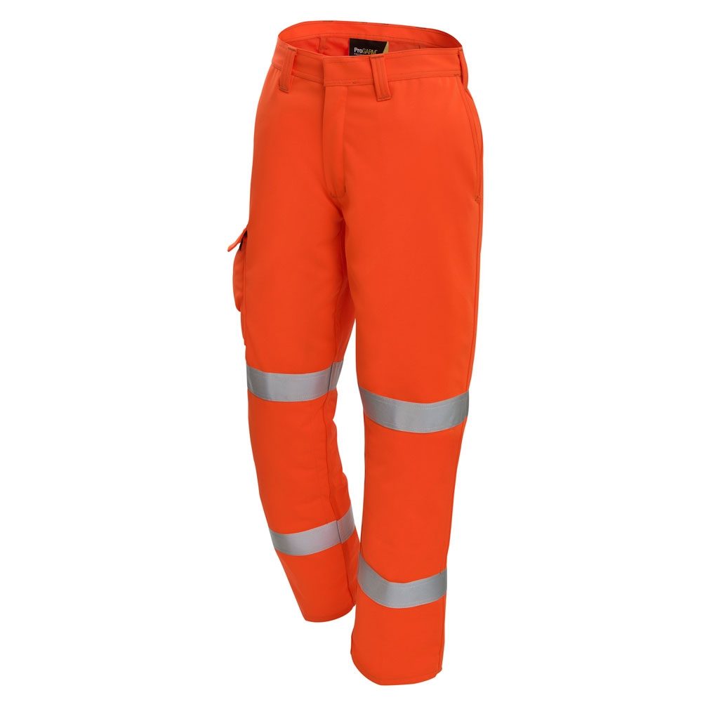 ProGARM 4616 Rail FR AS Arc Hi-Vis Orange Trousers - Tall Leg