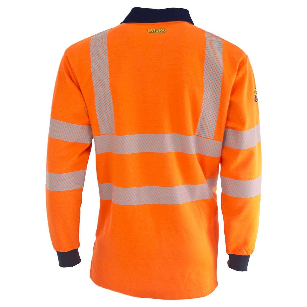 Jafco FlameAwear Rail FR AS Arc 4kA Hi-Vis Orange Polo Shirt