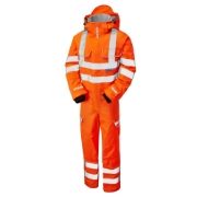 Pulsar PR505 Rail Waterproof Breathable Hi-Vis Orange Coveralls