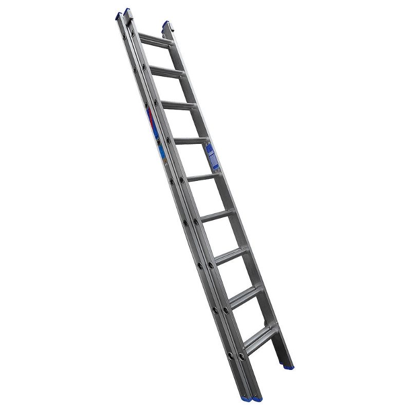 Heavy Duty D Rung Dual Section Extension Aluminium Ladder - 9.17m - 19 Rung