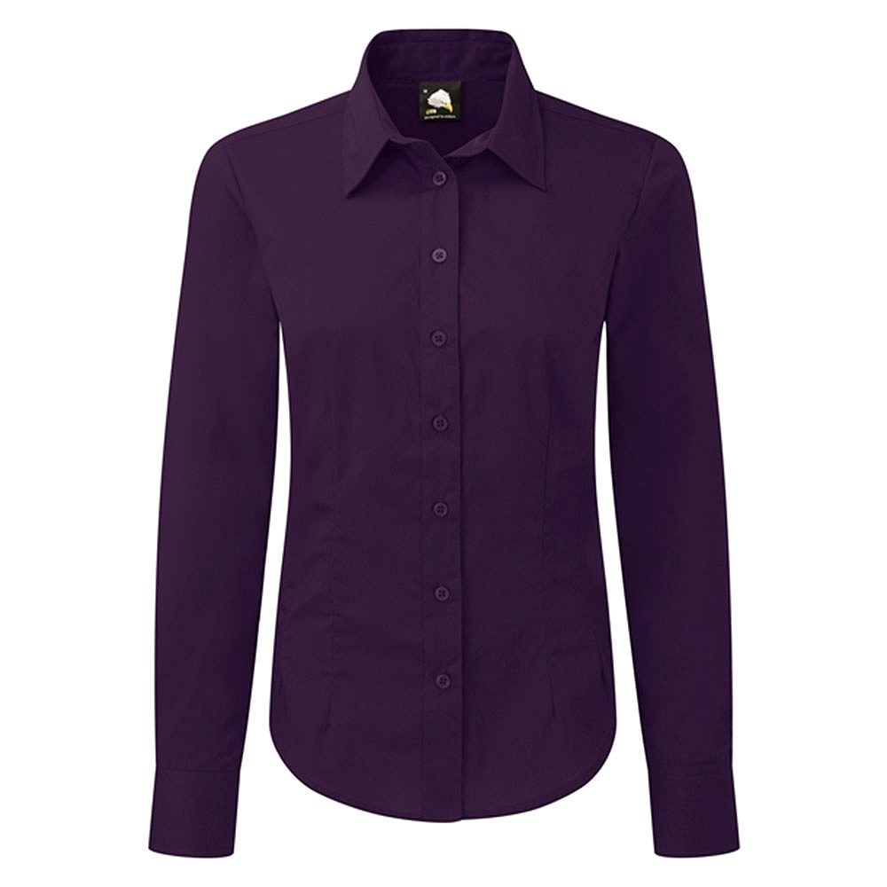 Orn Essential Ladies' Long Sleeve Blouse - 105gsm - Purple