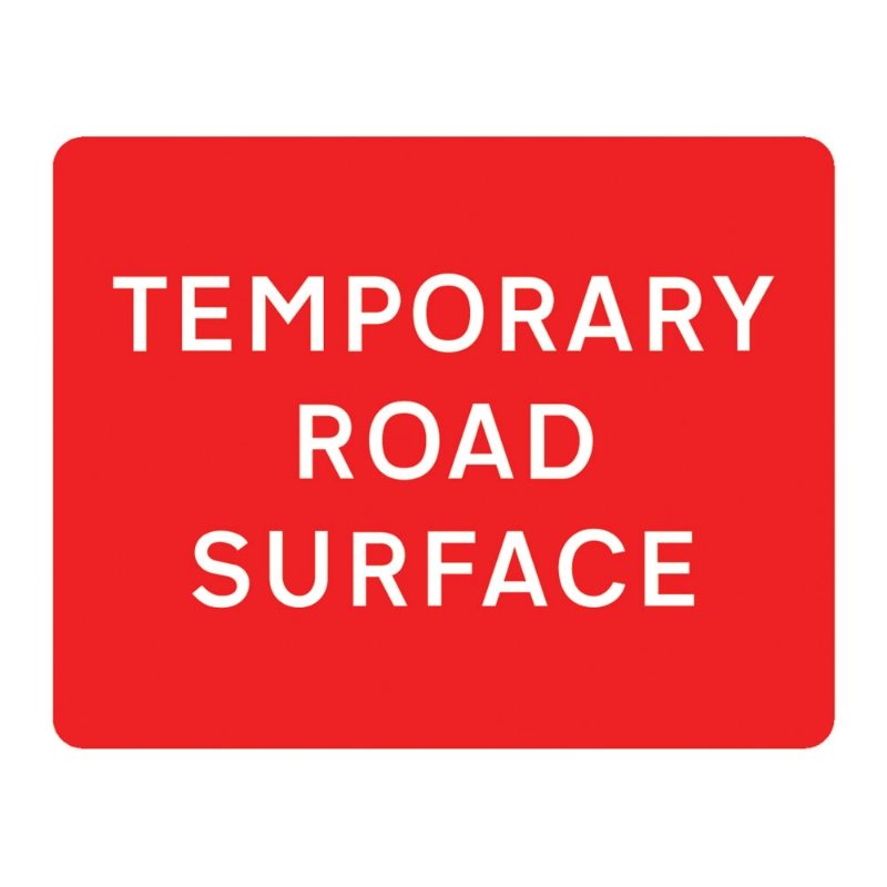 Temporary Road Surface Metal Road Sign Plate - 1050 x 750mm