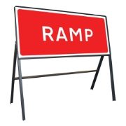 Ramp Riveted Metal Road Sign - 1050 x 450mm
