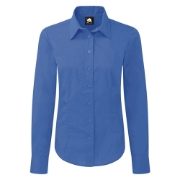 Orn Essential Women's Long Sleeve Blouse - Mid Blue