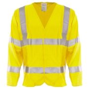Jafco FR AS Hi-Vis Long Sleeve Yellow Waistcoat