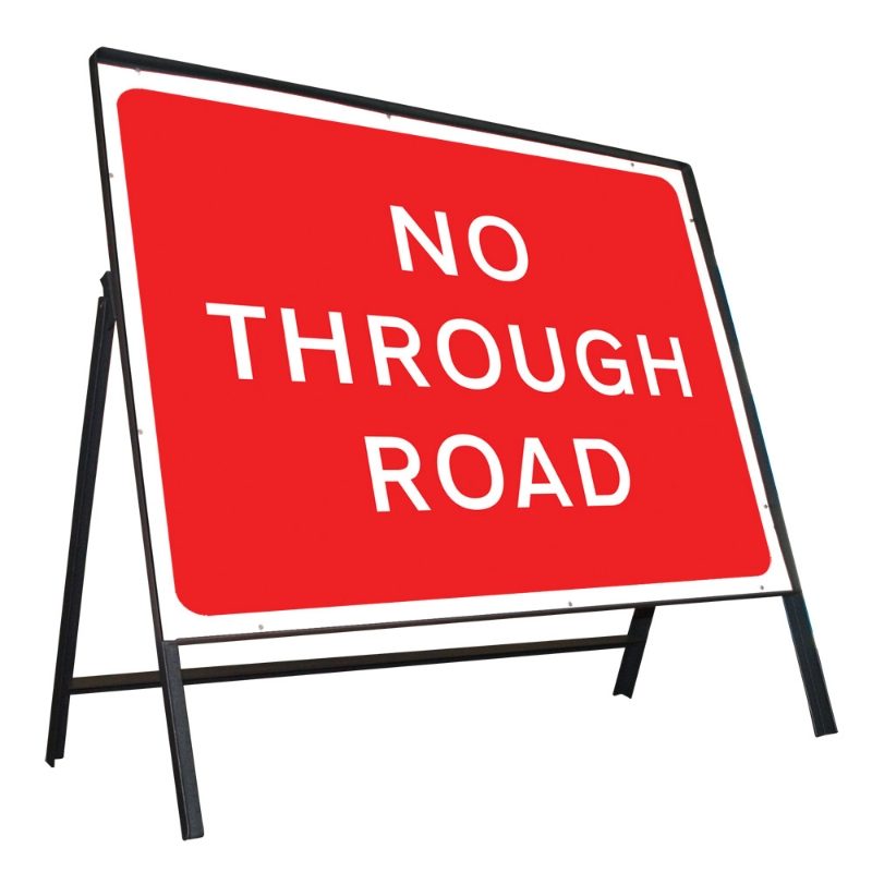 No Through Road Riveted Metal Road Sign - 1050 x 750mm